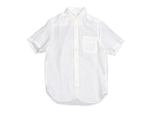 maillot sunset linen round work S/S shirts WHITE