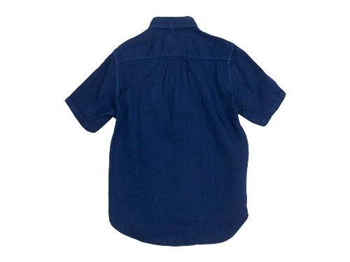 maillot sunset linen round work S/S shirts NAVY