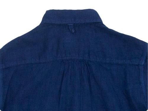 maillot sunset linen round work S/S shirts NAVY