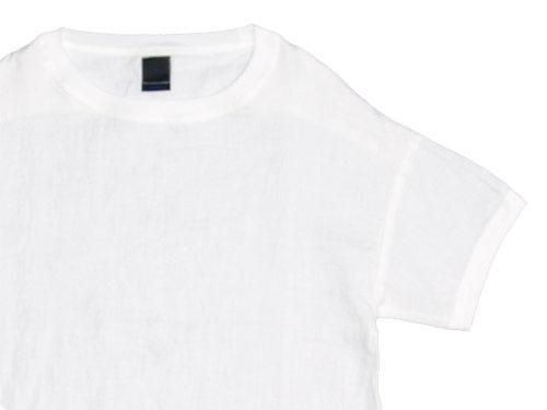 maillot crew neck linen shirts T WHITE