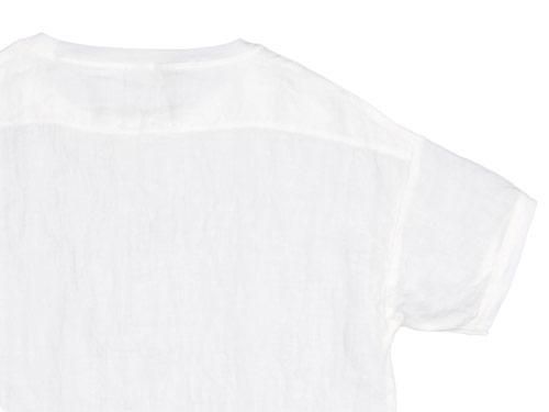 maillot crew neck linen shirts T WHITE