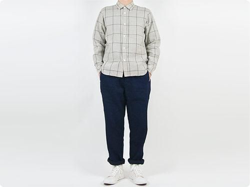 maillot solid denim easy pants NAVY