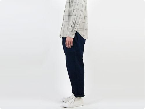 maillot solid denim easy pants NAVY