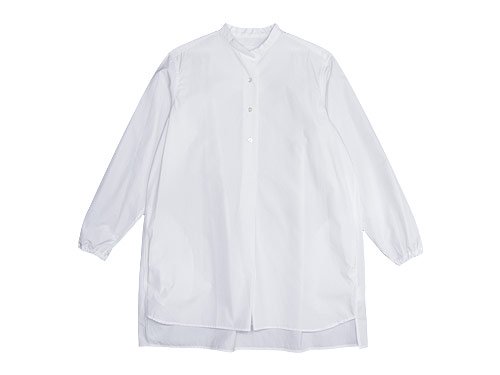 Atelier d'antan Appel（アペル） Stand Collar P/O Long Shirts WHITE