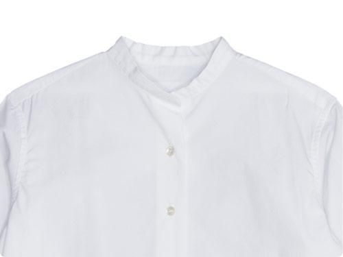 Atelier d'antan Appelʥڥ Stand Collar P/O Long Shirts WHITE