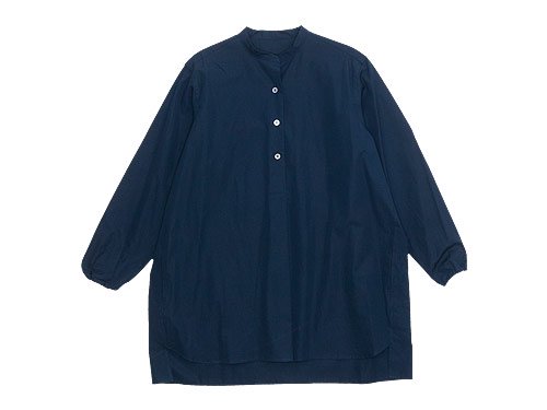 Atelier d'antan Appel（アペル） Stand Collar P/O Long Shirts NAVY