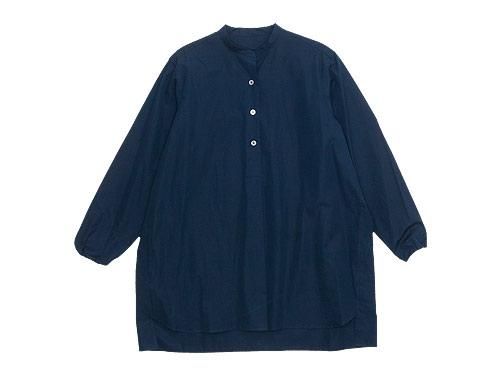 Atelier d'antan Appelʥڥ Stand Collar P/O Long Shirts NAVY