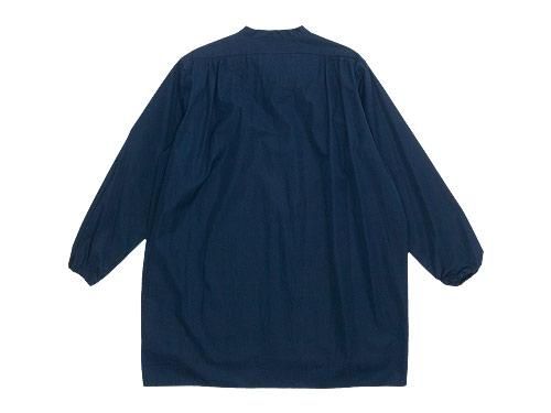 Atelier d'antan Appelʥڥ Stand Collar P/O Long Shirts NAVY