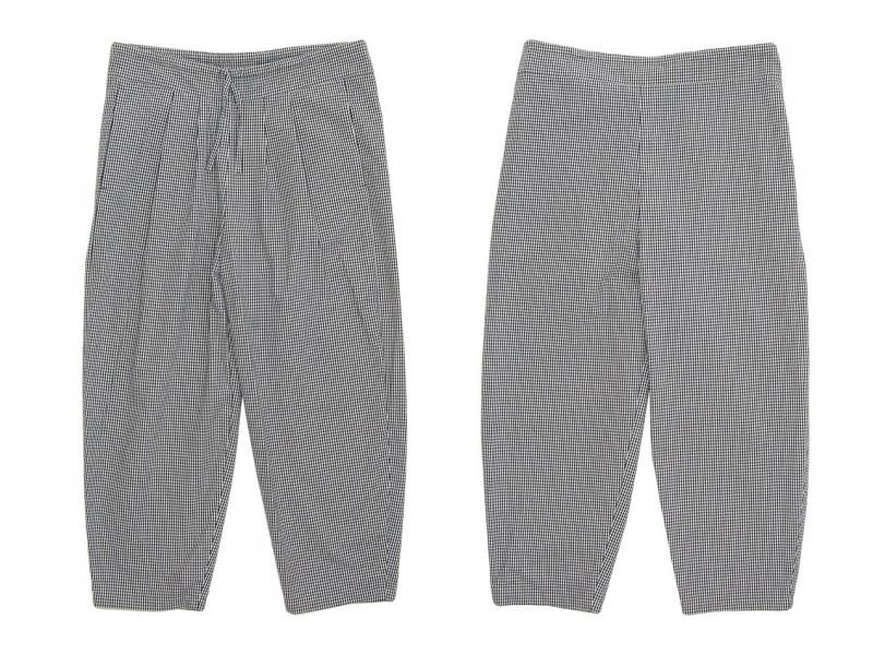 Atelier d'antan BarouhʥХ롼 Easy Pants WHITE x BLACK CHECK