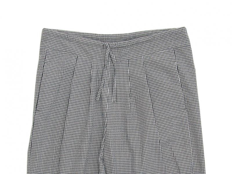 Atelier d'antan BarouhʥХ롼 Easy Pants WHITE x BLACK CHECK