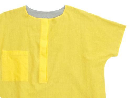 Atelier d'antan Nadar Khadi Blouse YELLOW x GRAY