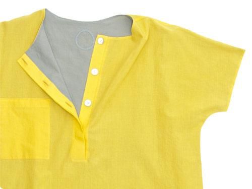 Atelier d'antan Nadar Khadi Blouse YELLOW x GRAY