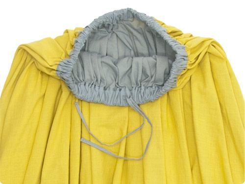 Atelier d'antan Boulleʥ֡ Reversible Gathered Skirt YELLOW x GRAY