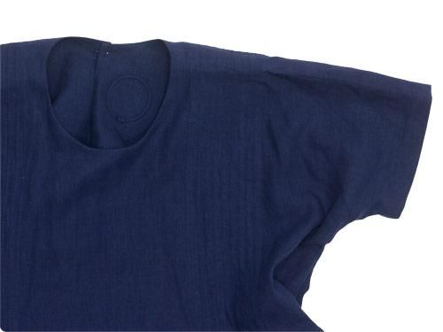 Atelier d'antan Villonʥ Short Sleeve One-piece NAVY