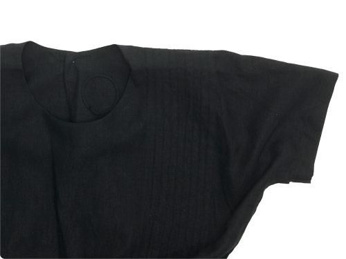 Atelier d'antan Villonʥ Short Sleeve One-piece BLACK