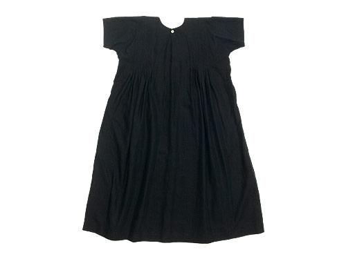 Atelier d'antan Villonʥ Short Sleeve One-piece BLACK