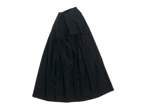 Atelier d'antan Villonʥ Short Sleeve One-piece BLACK
