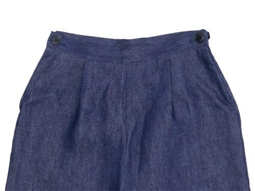 Atelier d'antan Salvadorʥɡ tack pants Hemp DARK INDIGO