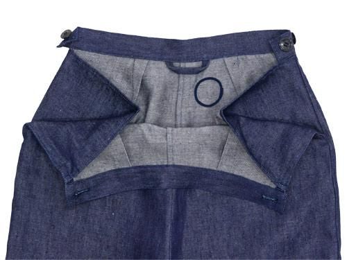 Atelier d'antan Salvadorʥɡ tack pants Hemp DARK INDIGO
