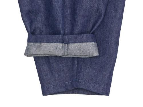 Atelier d'antan Salvadorʥɡ tack pants Hemp DARK INDIGO