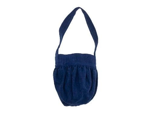 Atelier d'antan Carolʥ Round Bag Linen NAVY