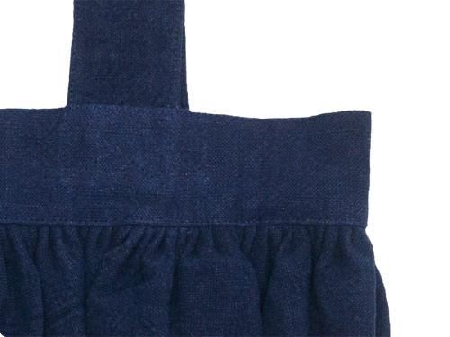 Atelier d'antan Carolʥ Round Bag Linen NAVY