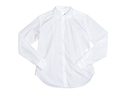 blanc round collar school shirts WHITE
