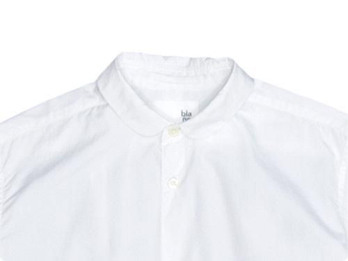 blanc round collar school shirts WHITE