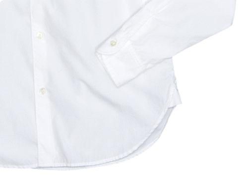 blanc round collar school shirts WHITE