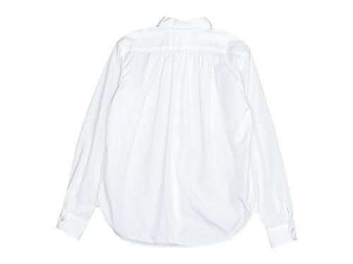 blanc round collar school shirts WHITE