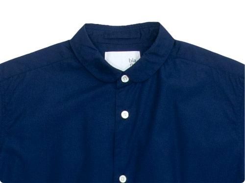 blanc round collar school shirts NAVY