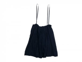TOUJOURS Drawstring Suspender Skirt NAVY