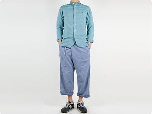 TOUJOURS String Wrap Pants BLUE STRIPE