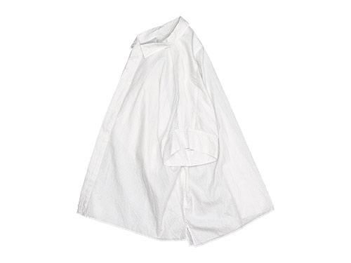 TOUJOURS Short Sleeve Wide Shirts SMOKE WHITE