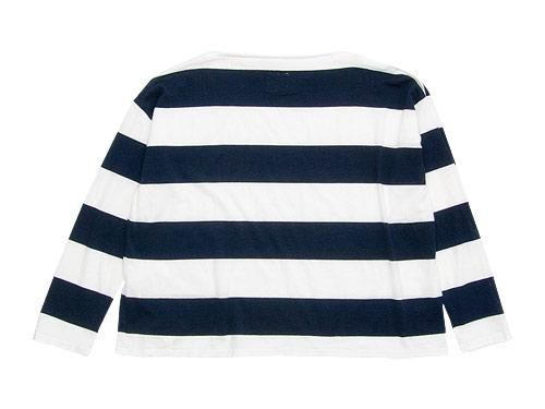TOUJOURS（トゥジュー） Boat Neck Shirt WHITE x NAVY TOUJOURS