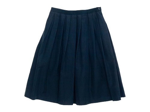 MARGARET HOWELL YARN DYED COTTON LINEN SKIRT 120NAVY 〔レディース〕