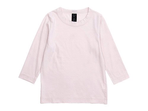 homspun(ホームスパン) 天竺七分袖Tシャツ 薄ピンク