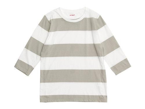 Homspun 30 天竺太ボーダー 七分袖tシャツ サラシ X ライトグレー Homspun ホームスパン 通販 取扱い Rusk ラスク Homspun 30 天竺太ボーダー 七分袖tシャツ サラシ X ライトグレー Homspun ホームスパン 通販 取扱い Rusk ラスク