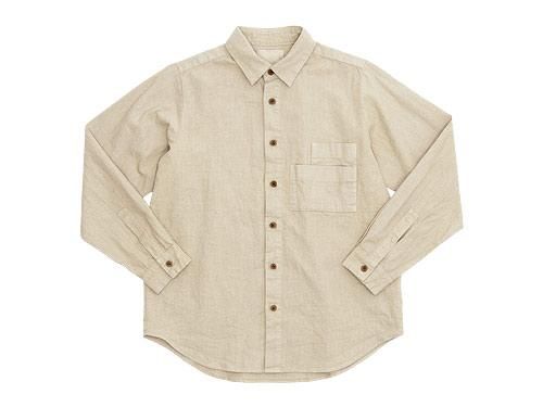 THE HINOKI リネンコットン Wポケットワークシャツ BEIGE THE HINOKI