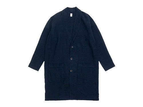 ohh!nisica リネン ローブコート NAVY