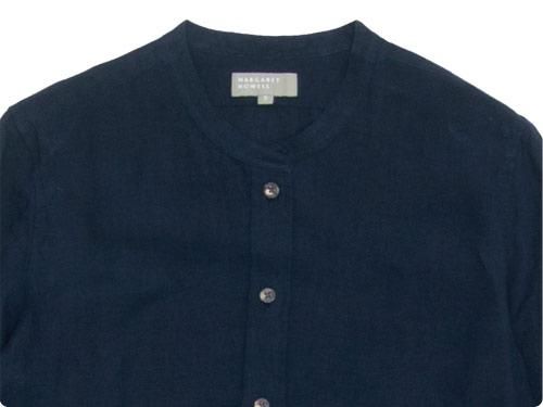MARGARET HOWELL FINE LINEN NO COLLAR SHIRTS 120NAVY̥ǥ