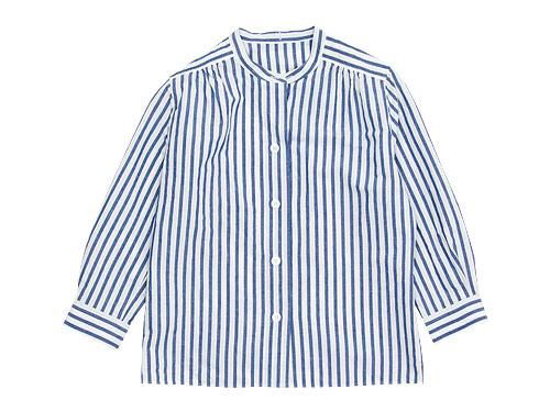 MARGARET HOWELL BOLD STRIPE NO COLLAR SHIRTS 110BLUE̥ǥ