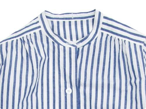 MARGARET HOWELL BOLD STRIPE NO COLLAR SHIRTS 110BLUE̥ǥ