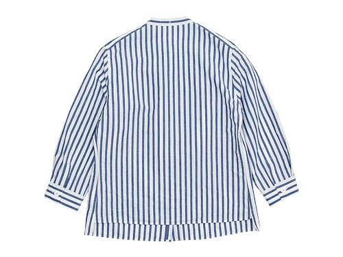 MARGARET HOWELL BOLD STRIPE NO COLLAR SHIRTS 110BLUE̥ǥ