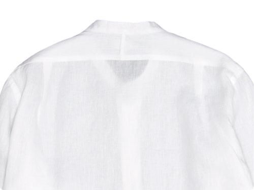 MARGARET HOWELL SHIRTING LINEN NO COLLAR P/O SHIRTS 030WHITE ̥󥺡