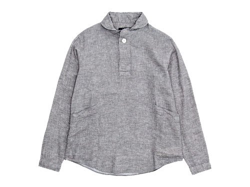 LOLO コットンリネンプルオーバーシャツ GRAY