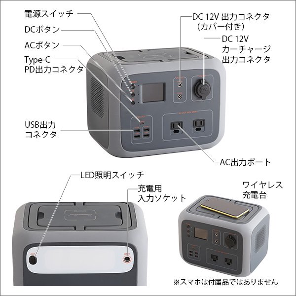 ポータブルバッテリー AC50(500Wh) - ヤサカショップ